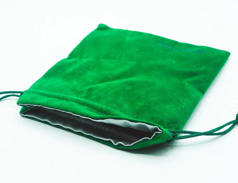 Die Hard Dice Velvet Dice Bag - Medium Green